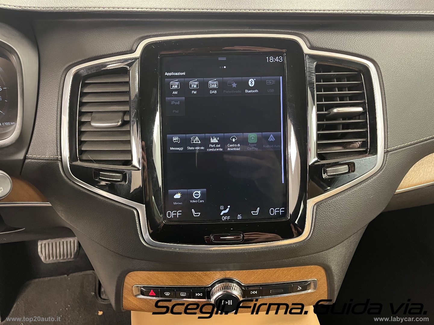 XC90 D5 AWD Geartronic Inscription|TOTAL BLACK|PELLE TOTALE - immagine 33