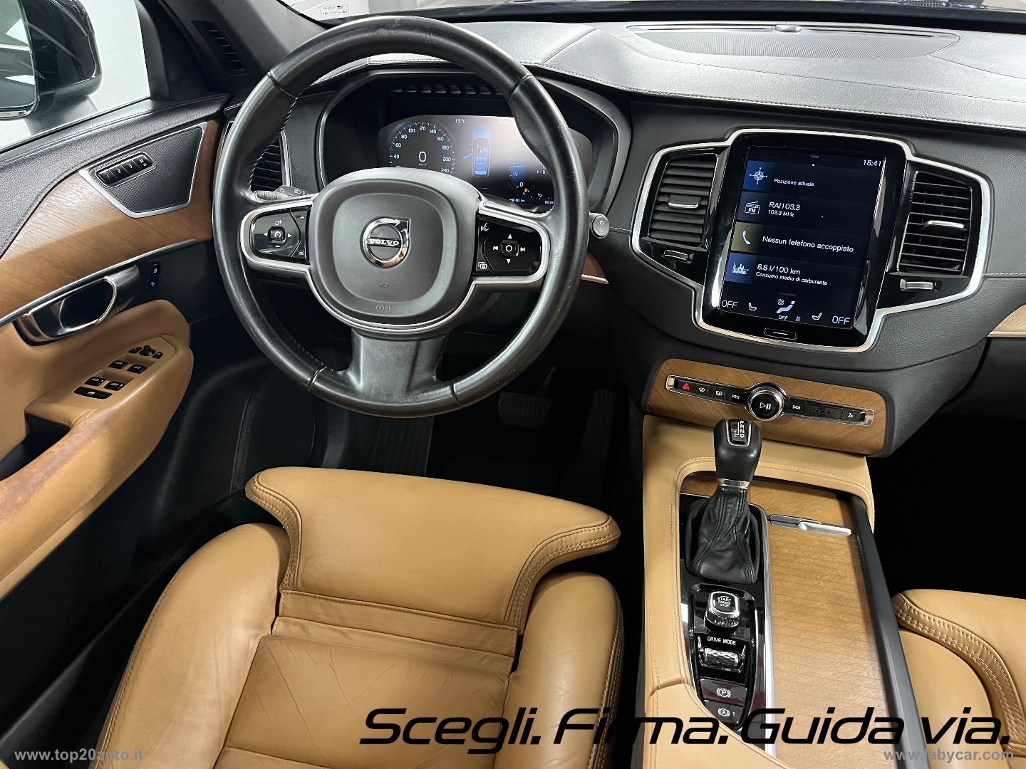 XC90 D5 AWD Geartronic Inscription|TOTAL BLACK|PELLE TOTALE - immagine 35