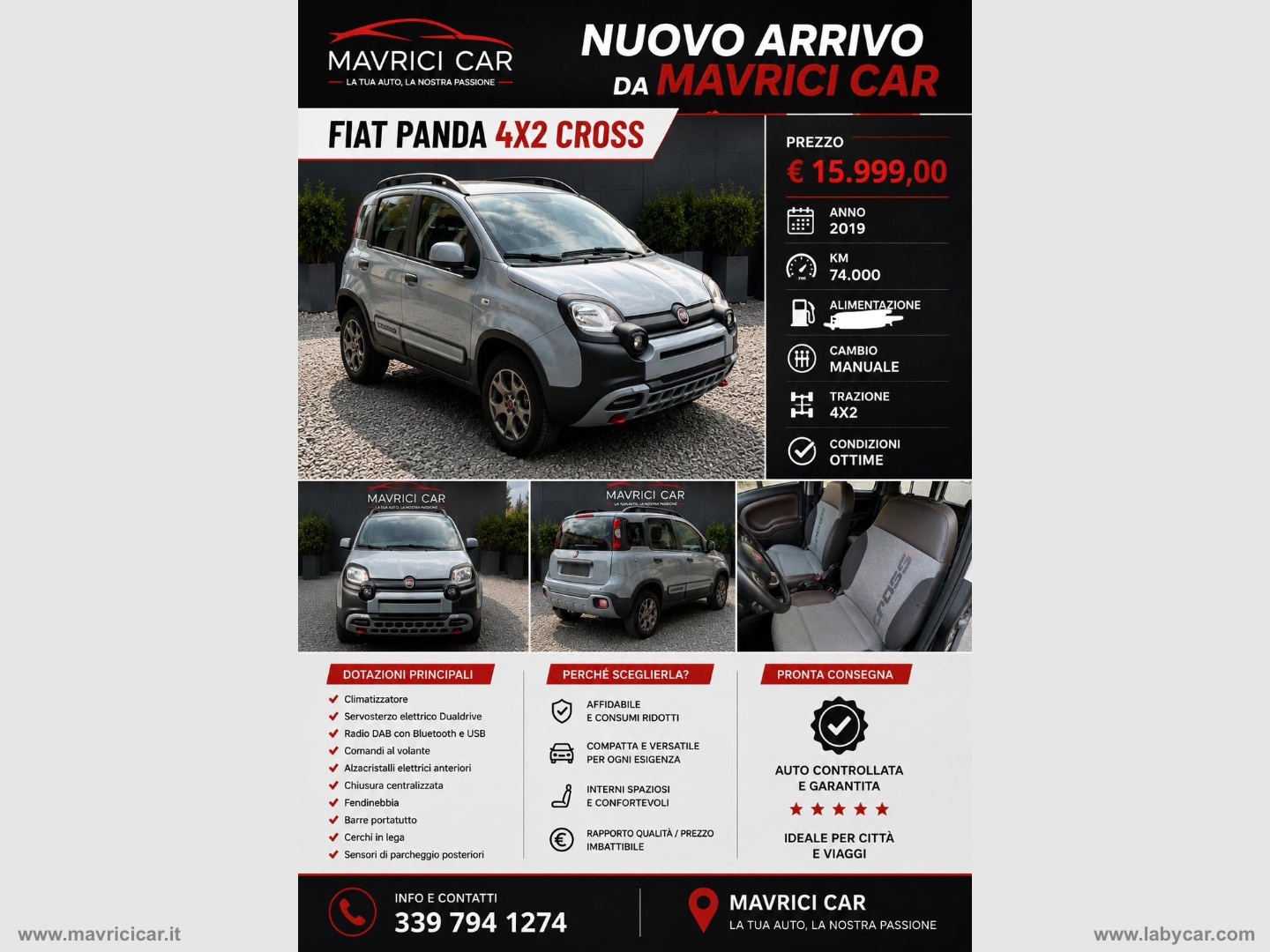 Panda 1.3 MJT 95 CV S&S City Cross - immagine 2