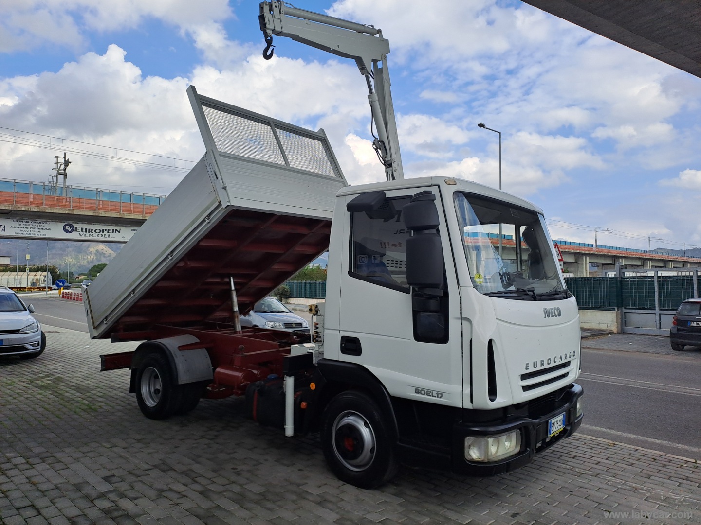 EUROCARGO ML 80E17 GRU E RIBALTABILE TRILATERALE BENELLI - immagine 3