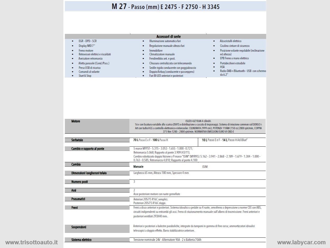 M27 F 3.0 TDI 150CV RIBALTABILE TRILATERALE GEN2 2750 M/T - immagine 3