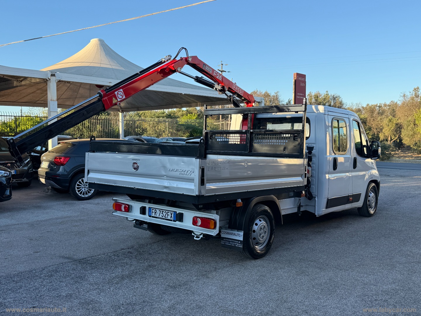 Ducato 35 2.3 MJT DOPPIA CABINA CASSONE FISSO CON GRU - immagine 5