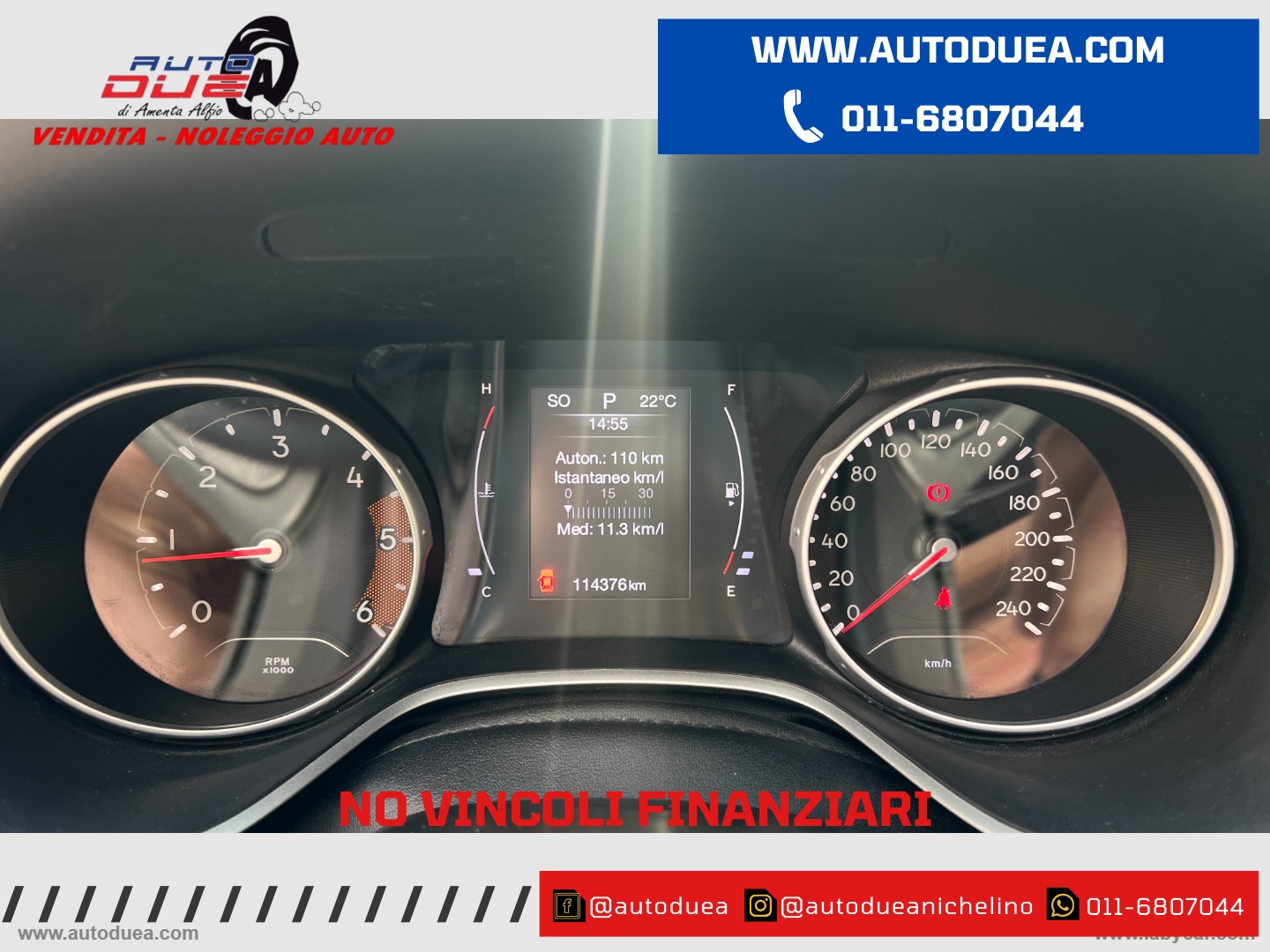 Compass 2.0 Mjt II aut. 4WD Night Eagle NO VINCOLI FINANZIARI - immagine 8