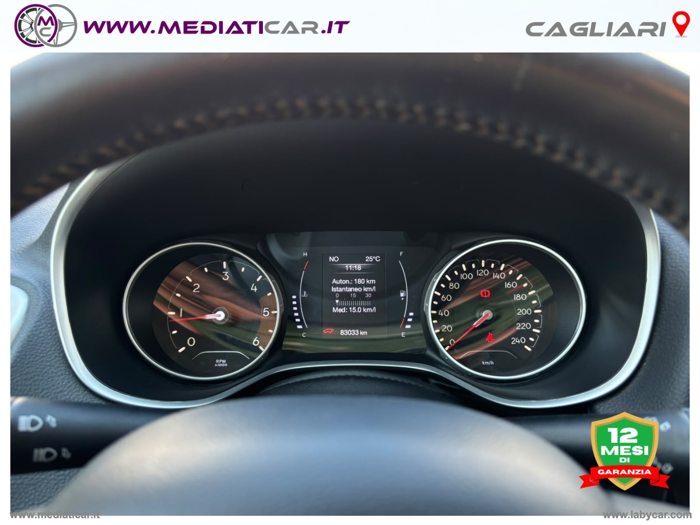 Compass 1.6 Mjt II 2WD Longitude - immagine 11