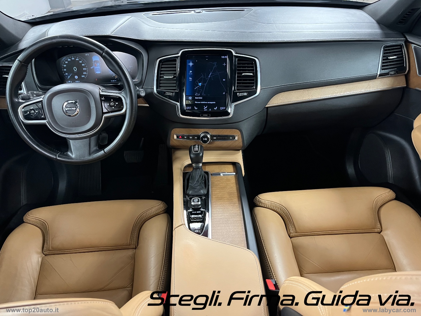 XC90 D5 AWD Geartronic Inscription|TOTAL BLACK|PELLE TOTALE - immagine 11