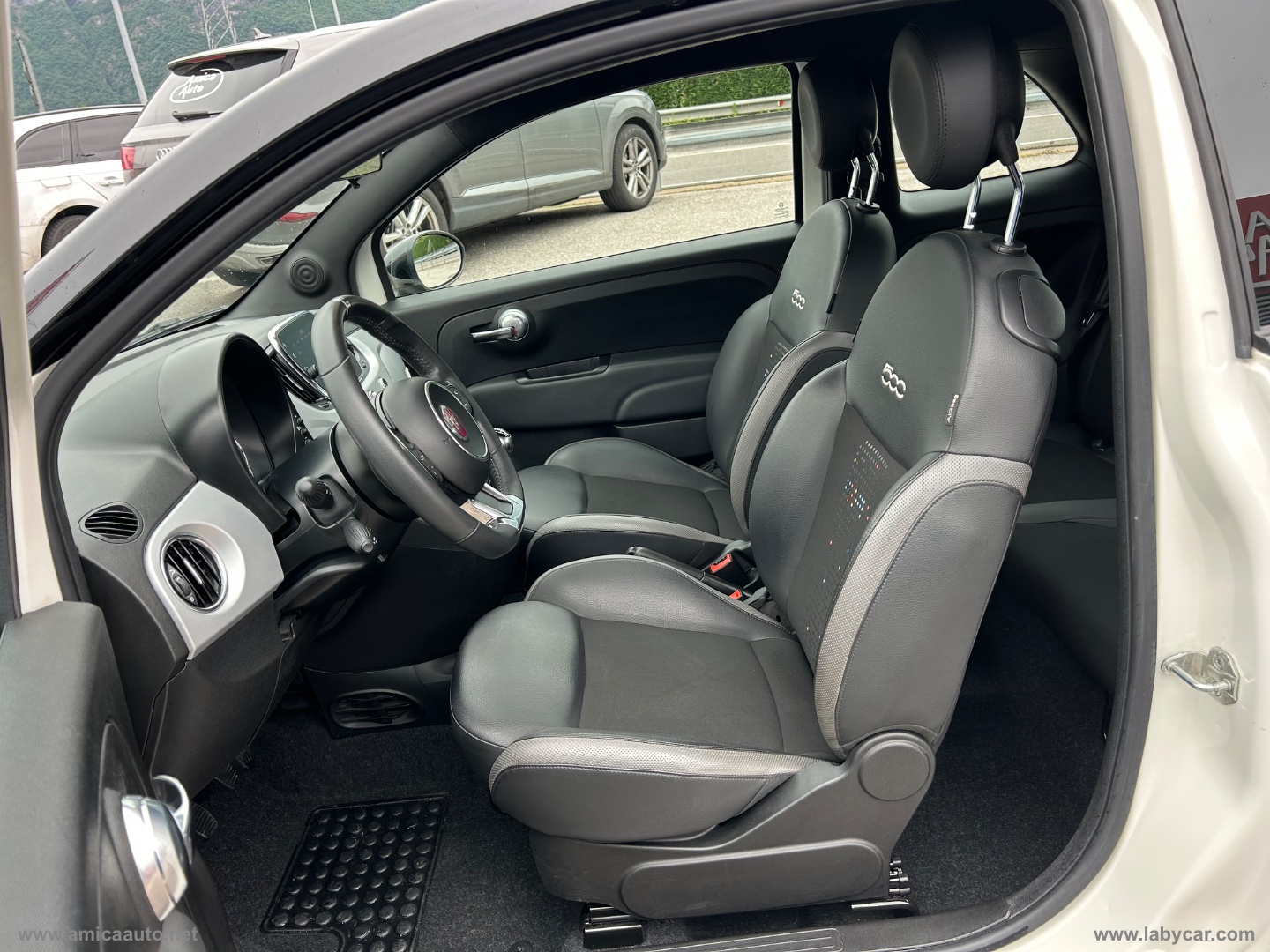 500 1.0 Hybrid Hey Google VERNICE BICOLORE - TETTO NERO - immagine 12