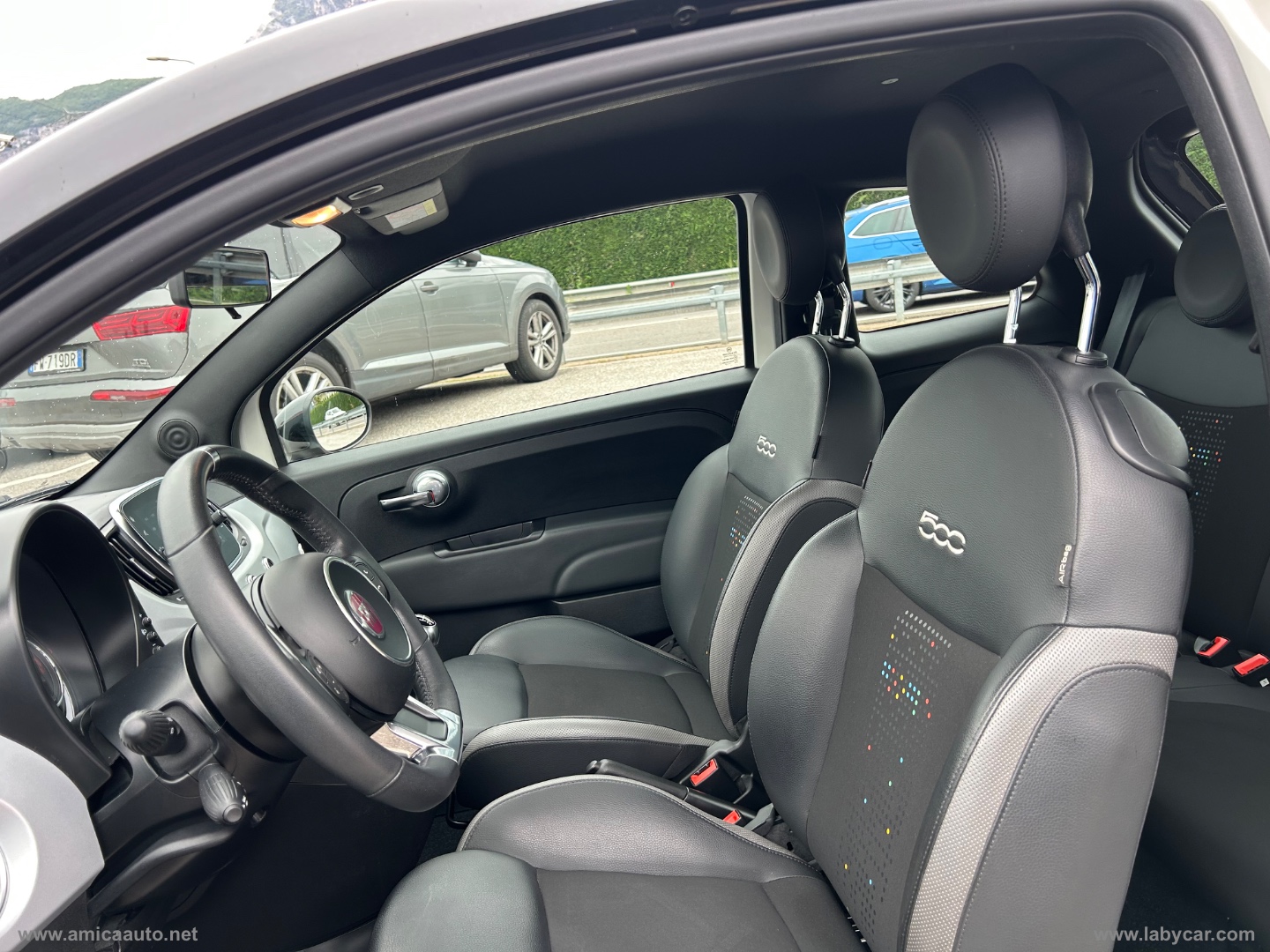 500 1.0 Hybrid Hey Google VERNICE BICOLORE - TETTO NERO - immagine 13