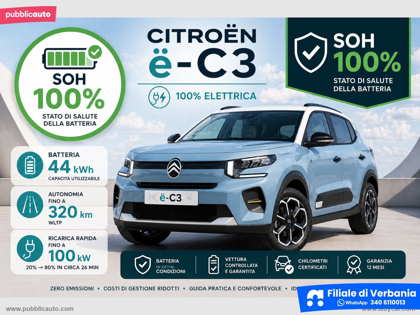 e-C3 motore elettrico 113 CV You - immagine 13