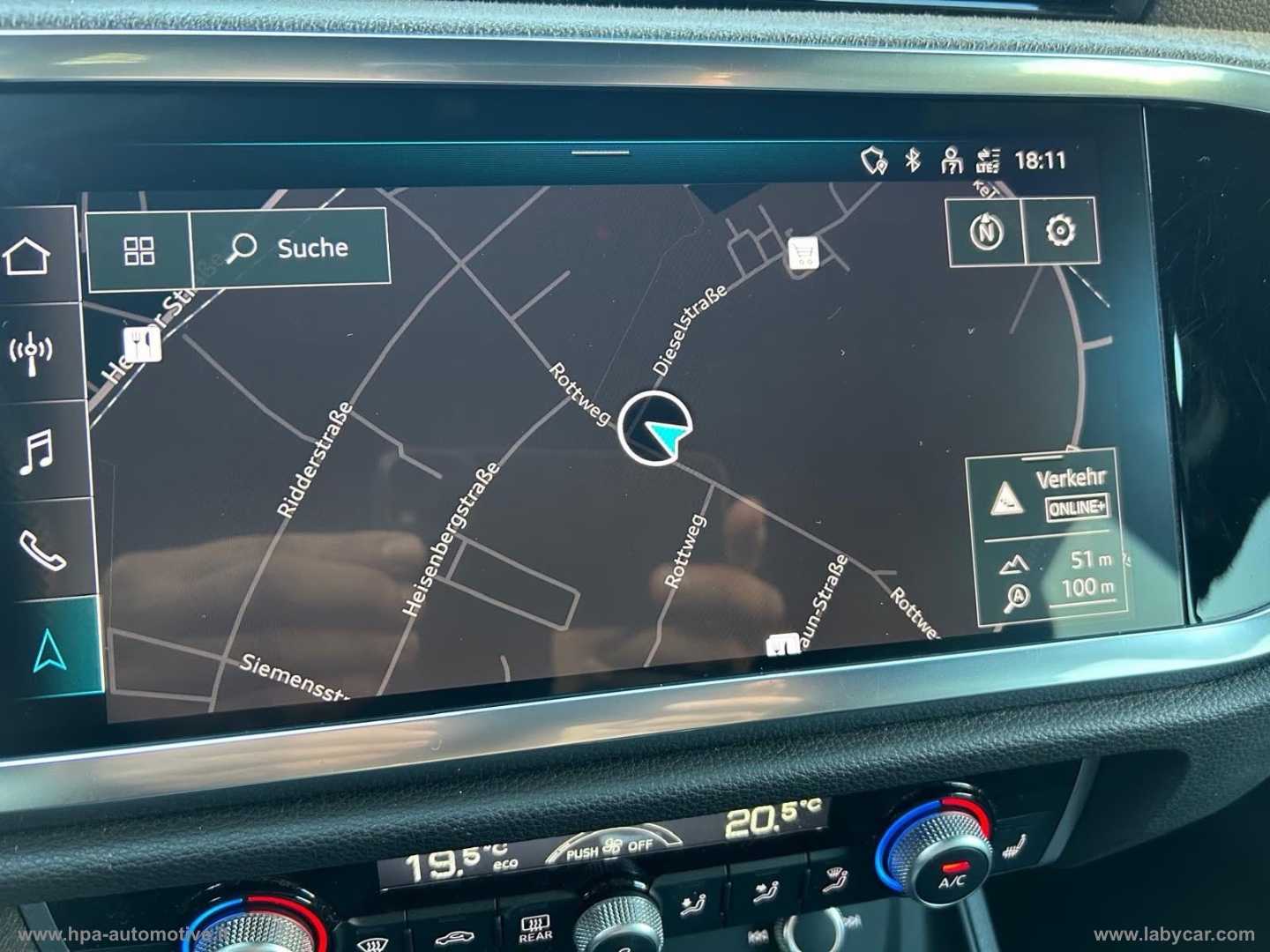 Q3 SPORTBACK 2.0TDI 200CV S-tronic S-LINE TETTO MATRIX SONOS RETROCAMERA - immagine 15