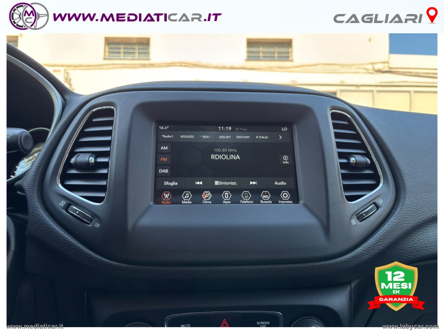 Compass 1.6 Mjt II 2WD Longitude - immagine 17