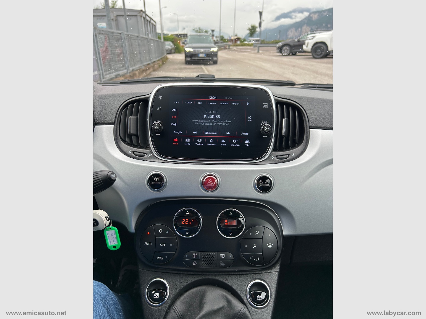 500 1.0 Hybrid Hey Google VERNICE BICOLORE - TETTO NERO - immagine 21