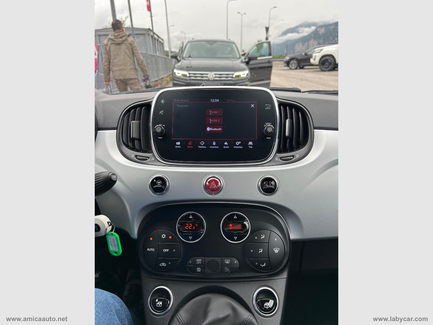500 1.0 Hybrid Hey Google VERNICE BICOLORE - TETTO NERO - immagine 22