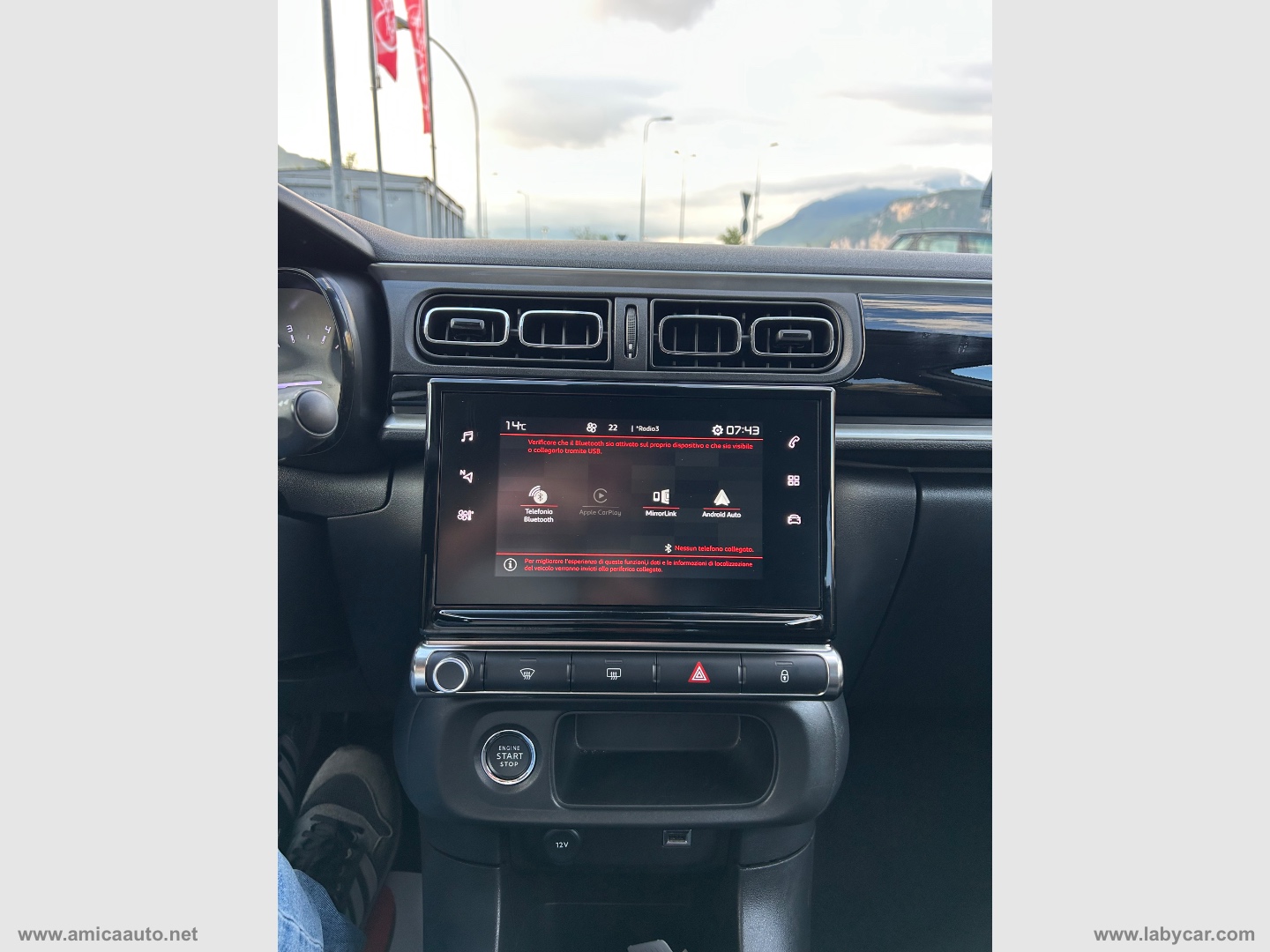 C3 PureTech 83 S&S Shine VERNICE BICOLORE - BIANCO/TETTO ROSSO - immagine 23