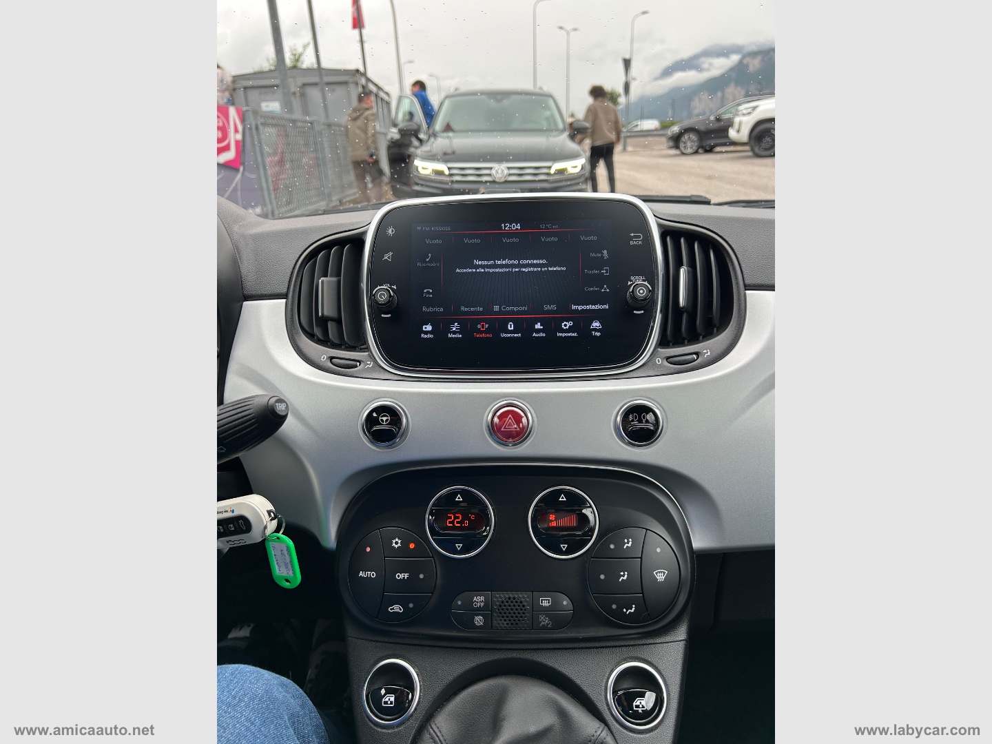 500 1.0 Hybrid Hey Google VERNICE BICOLORE - TETTO NERO - immagine 23