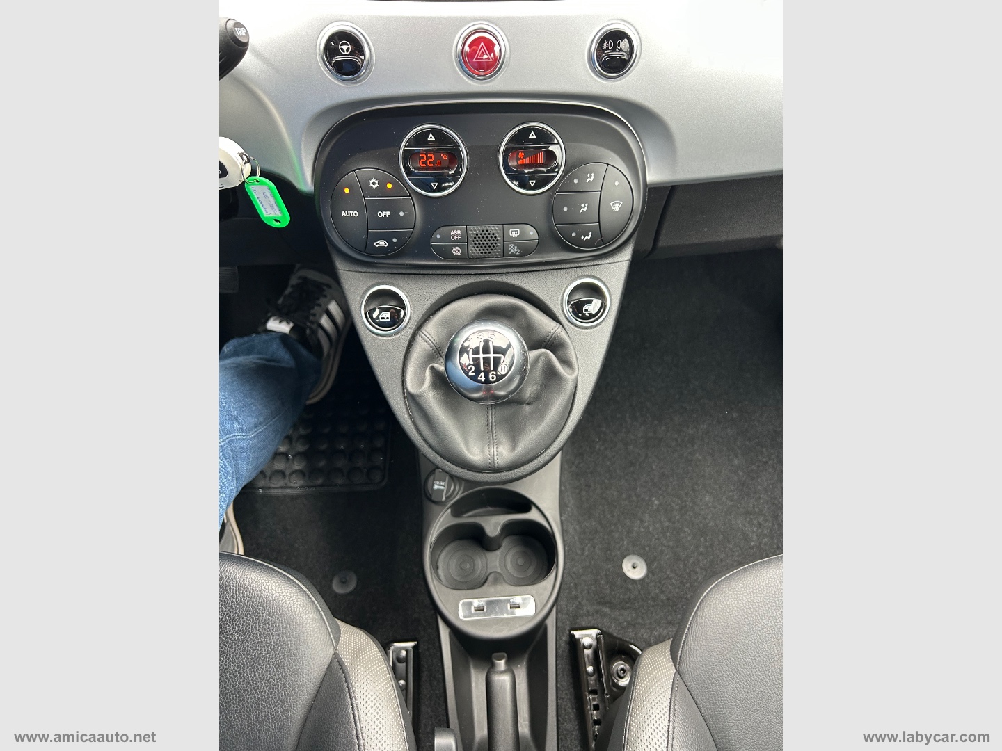 500 1.0 Hybrid Hey Google VERNICE BICOLORE - TETTO NERO - immagine 24