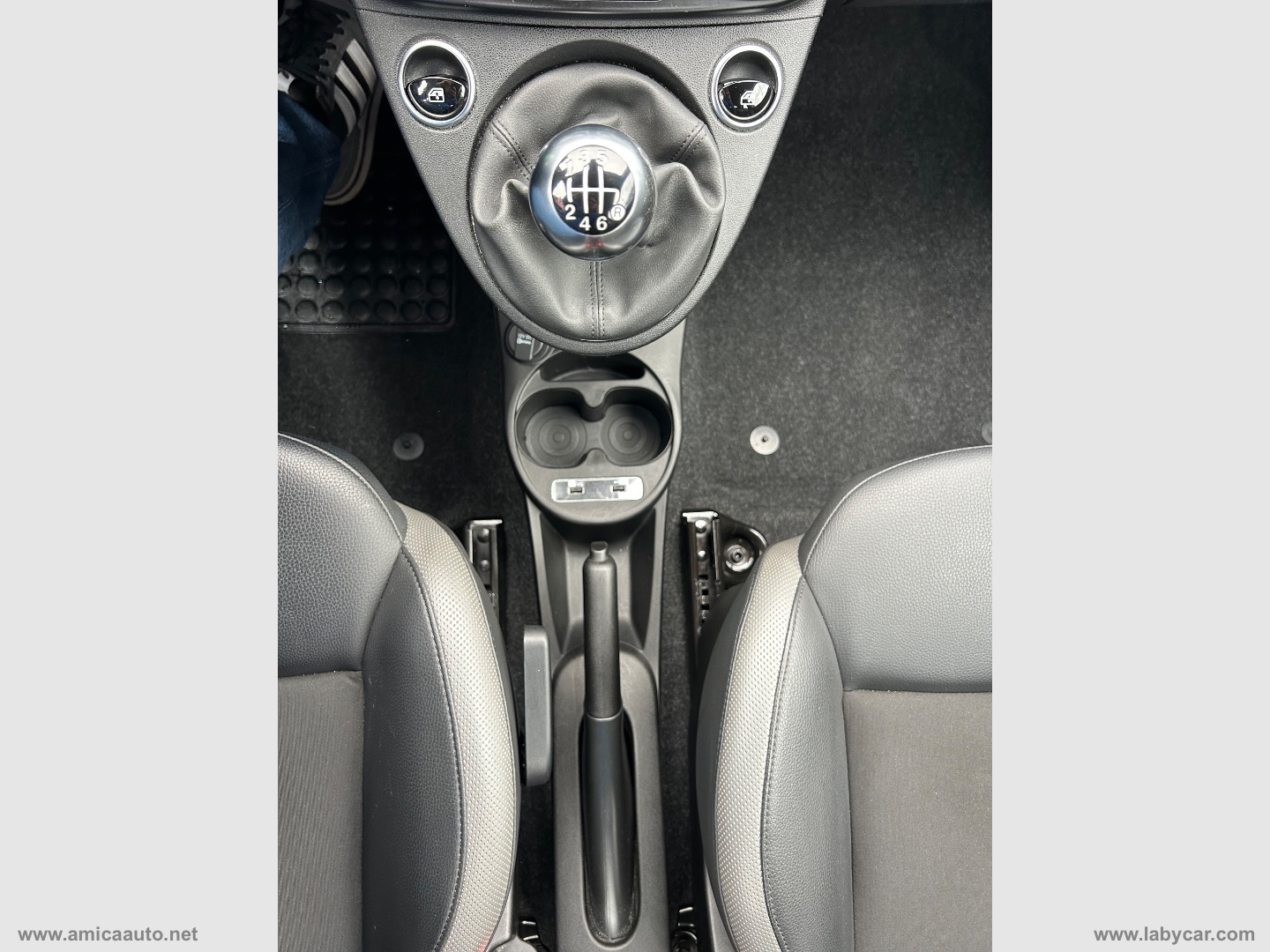 500 1.0 Hybrid Hey Google VERNICE BICOLORE - TETTO NERO - immagine 25