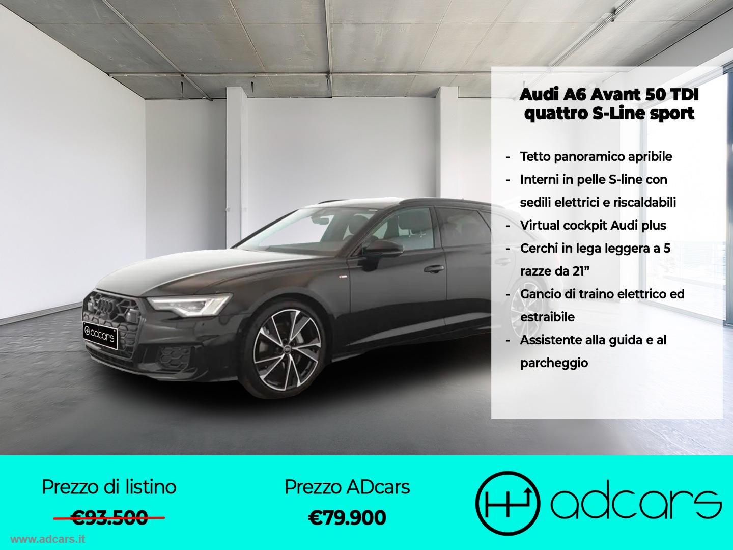 AUDI A6 Avant 50 TDI quattro S line Sport TETTO PANORAMICO + INTERNI IN PELLE S LINE