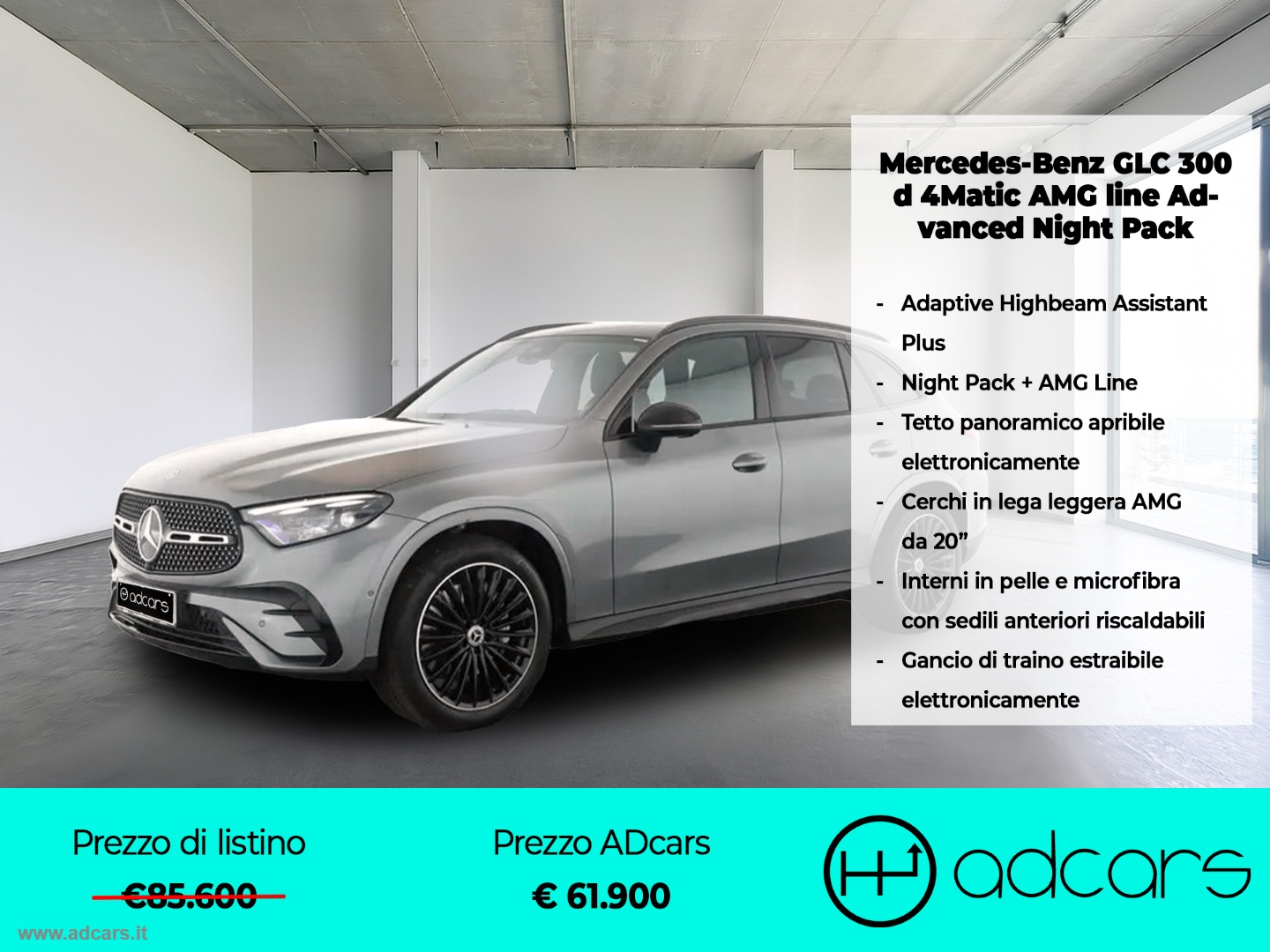 MERCEDES-BENZ GLC 300 d 4Matic AMG Line Advanced Plus NIGHT PACK + TETTO PANORAMICO
