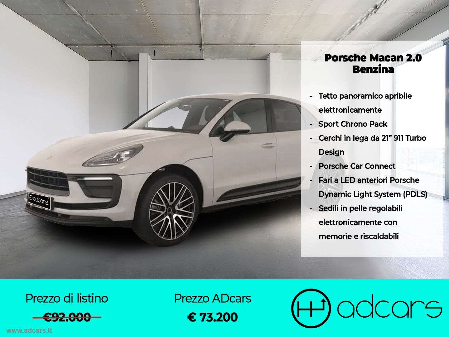 PORSCHE Macan 2.0 Benzina TETTO PANORAMICO + SPORT CHRONO PACK