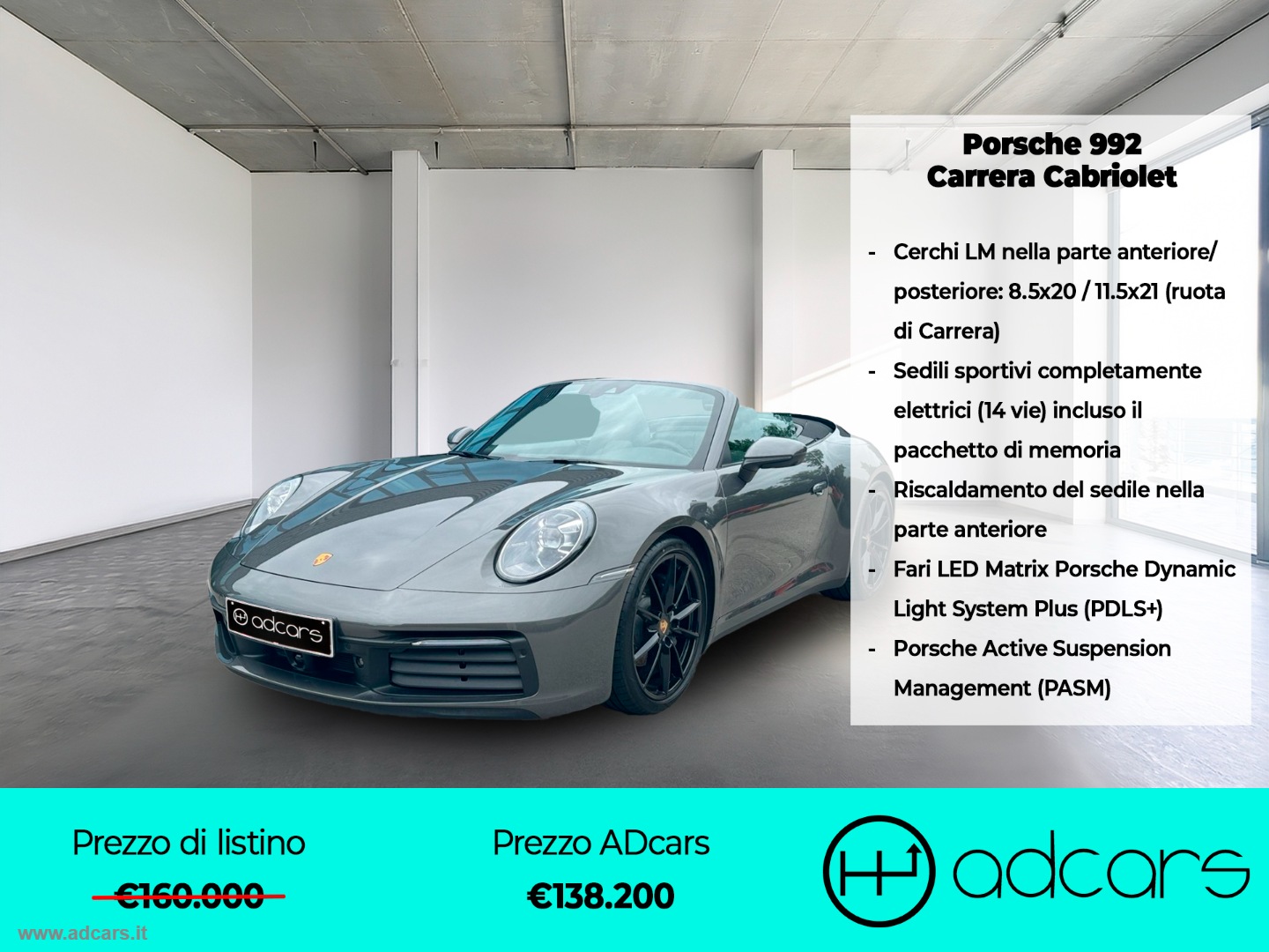 PORSCHE 911 Carrera Cabriolet FARI LED MATRIX PDLS+