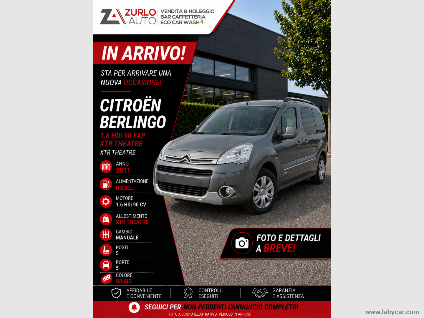 CITROEN Berlingo 1.6 HDi 90 XTR Theatre                                                        