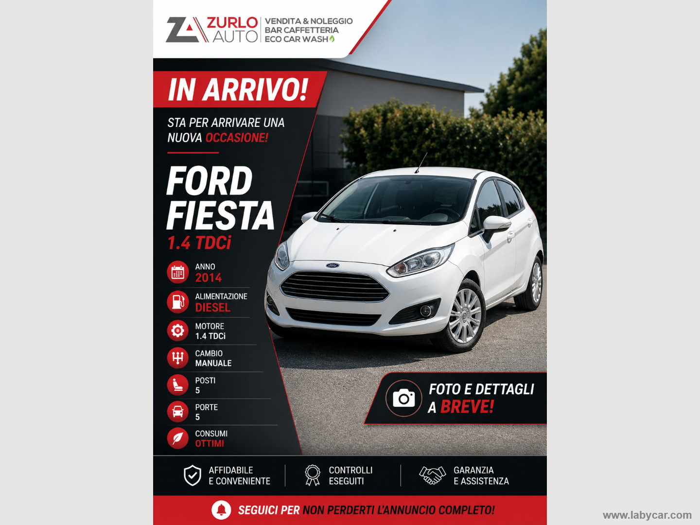 FORD Fiesta 1.5 TDCi 75 CV 5p.                                                        