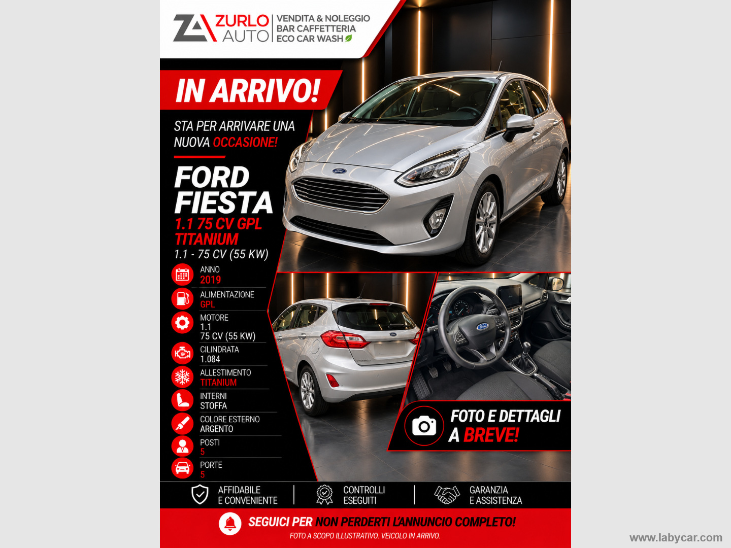 FORD Fiesta 1.1 75 CV GPL 5p. Titanium                                                        