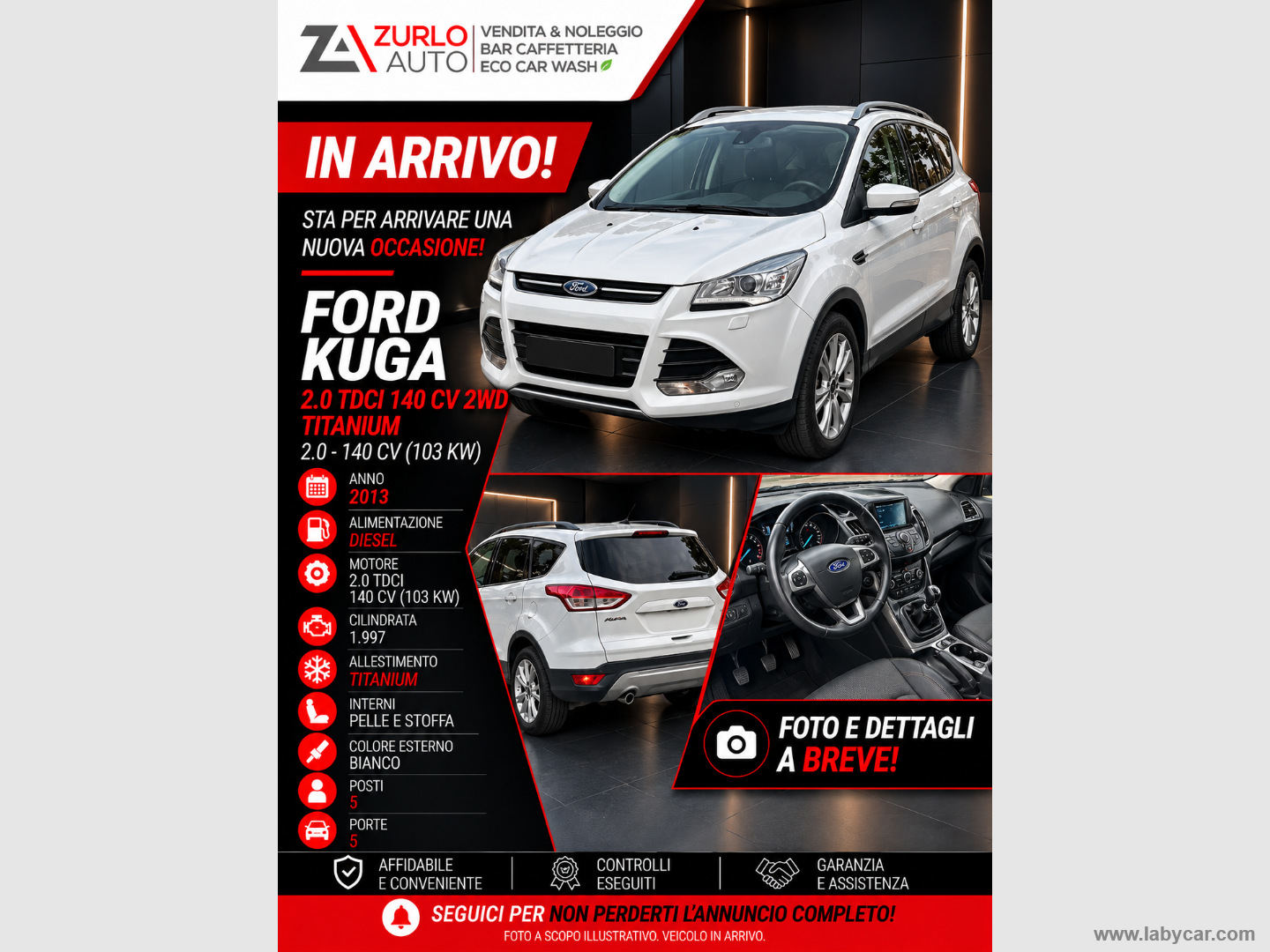 FORD Kuga 2.0 TDCI 140 CV 2WD Titanium                                                        