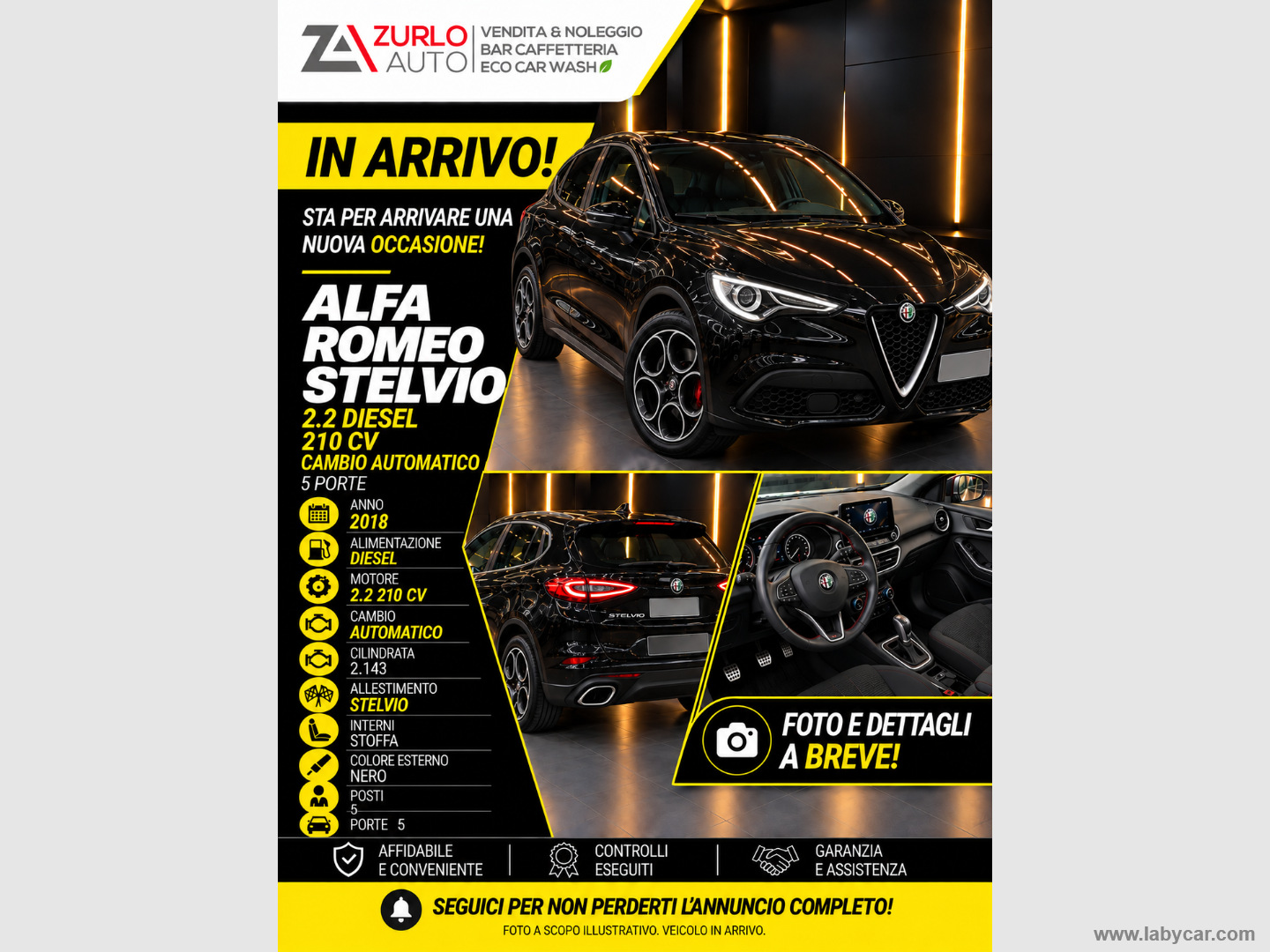 ALFA ROMEO Stelvio 2.2 T.diesel 210 CV AT8 Q4 Bus.                                                        
